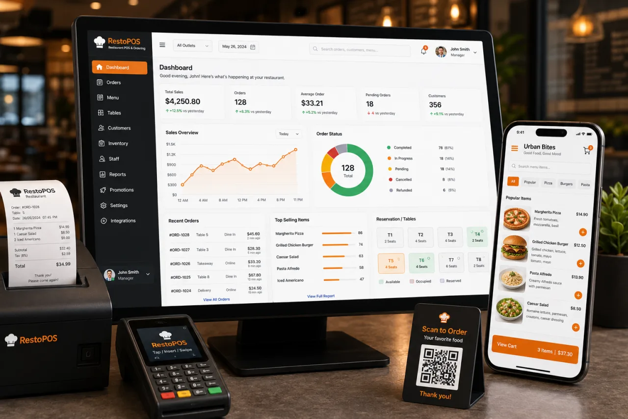 Restaurant POS & Ordering — CodeHypes Portfolio