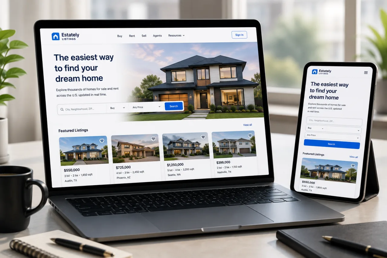Estately Listings Website — CodeHypes Portfolio