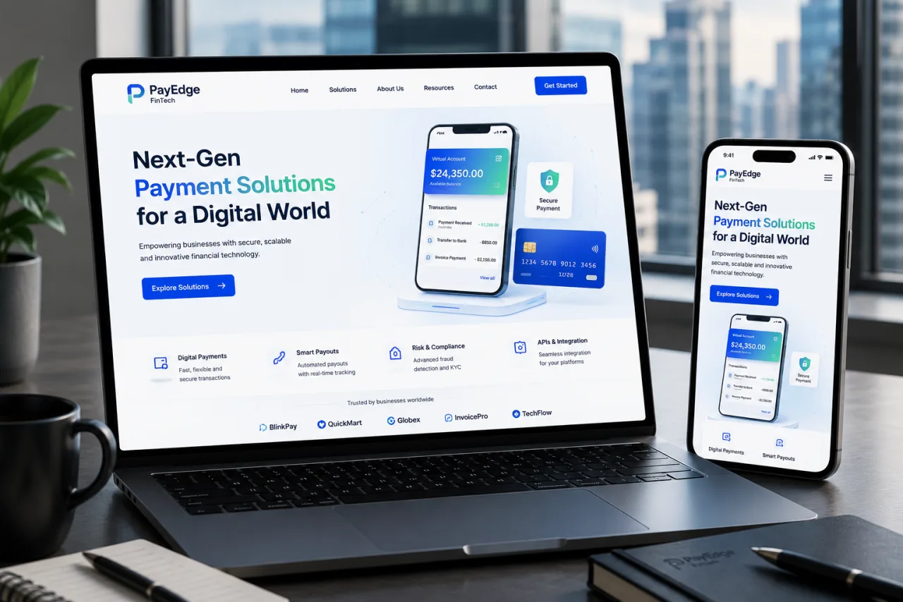 PayEdge FinTech Website — CodeHypes Portfolio